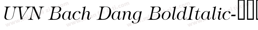 UVN Bach Dang BoldItalic字体转换